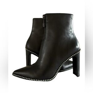 MANFIELD | Black Label Studded Leather Ankle Boots Sz 7.5/38